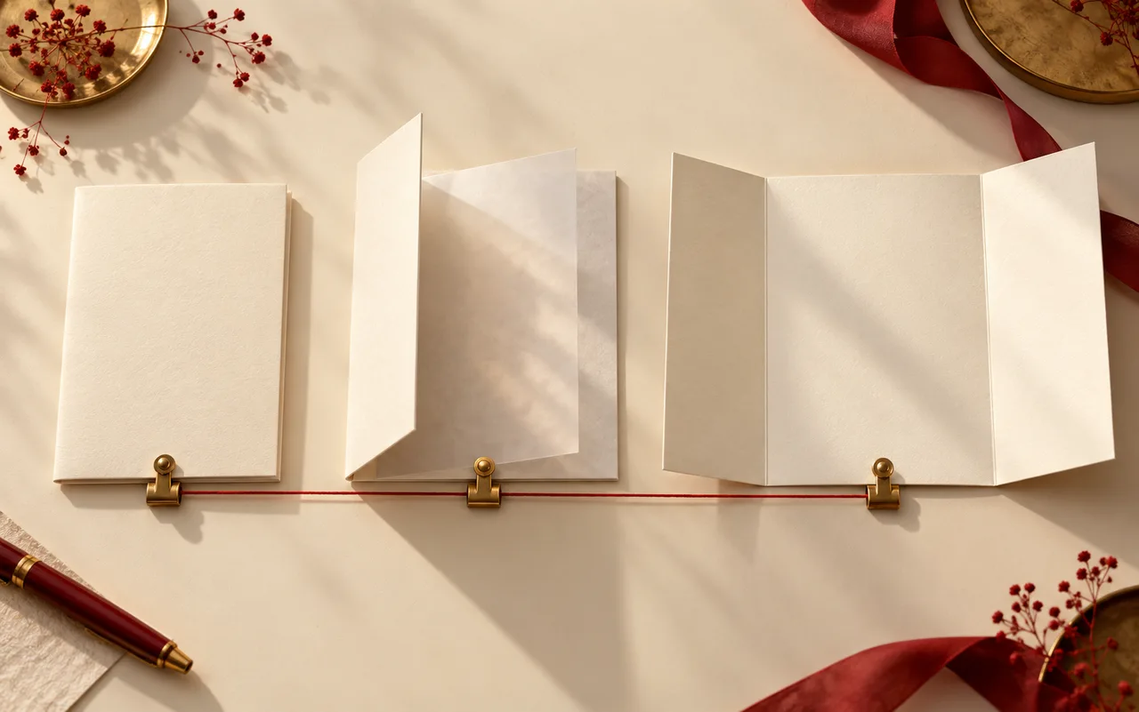 Original editorial illustration of release notes arranged at a premiere desk